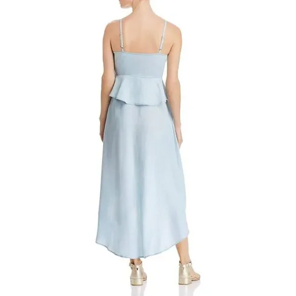 GUESS Chambray High-Low Peplum Dress - Small NWT - Picture 4 of 7